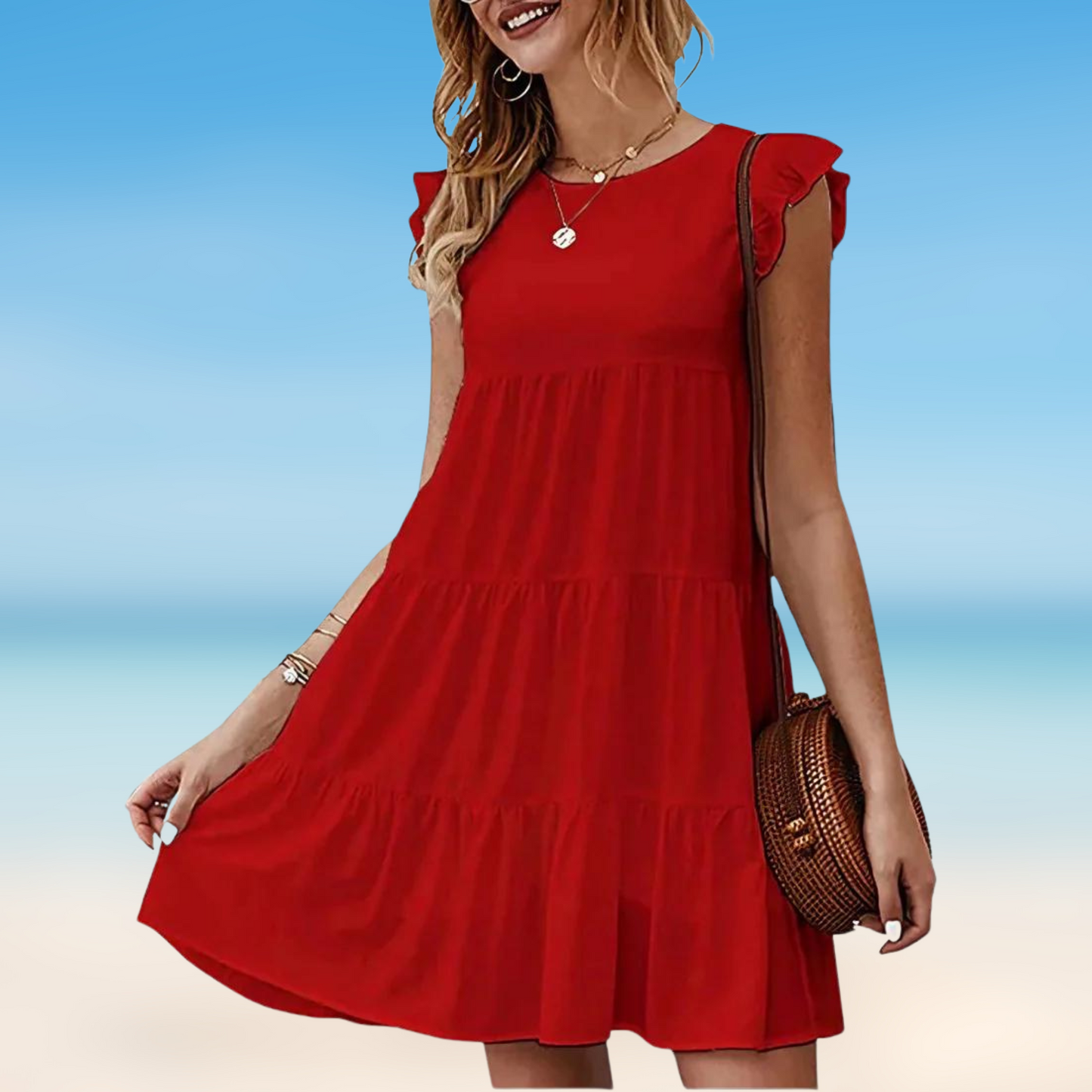 LB | Odella- Elegancka sukienka mini z falbanami