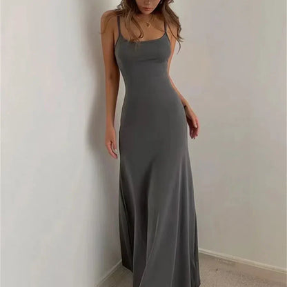 LB | Kobieta Wiosna Lato Styl Sukienka Bodycon Sexy Bez rękawów Dzielona Płaszcz