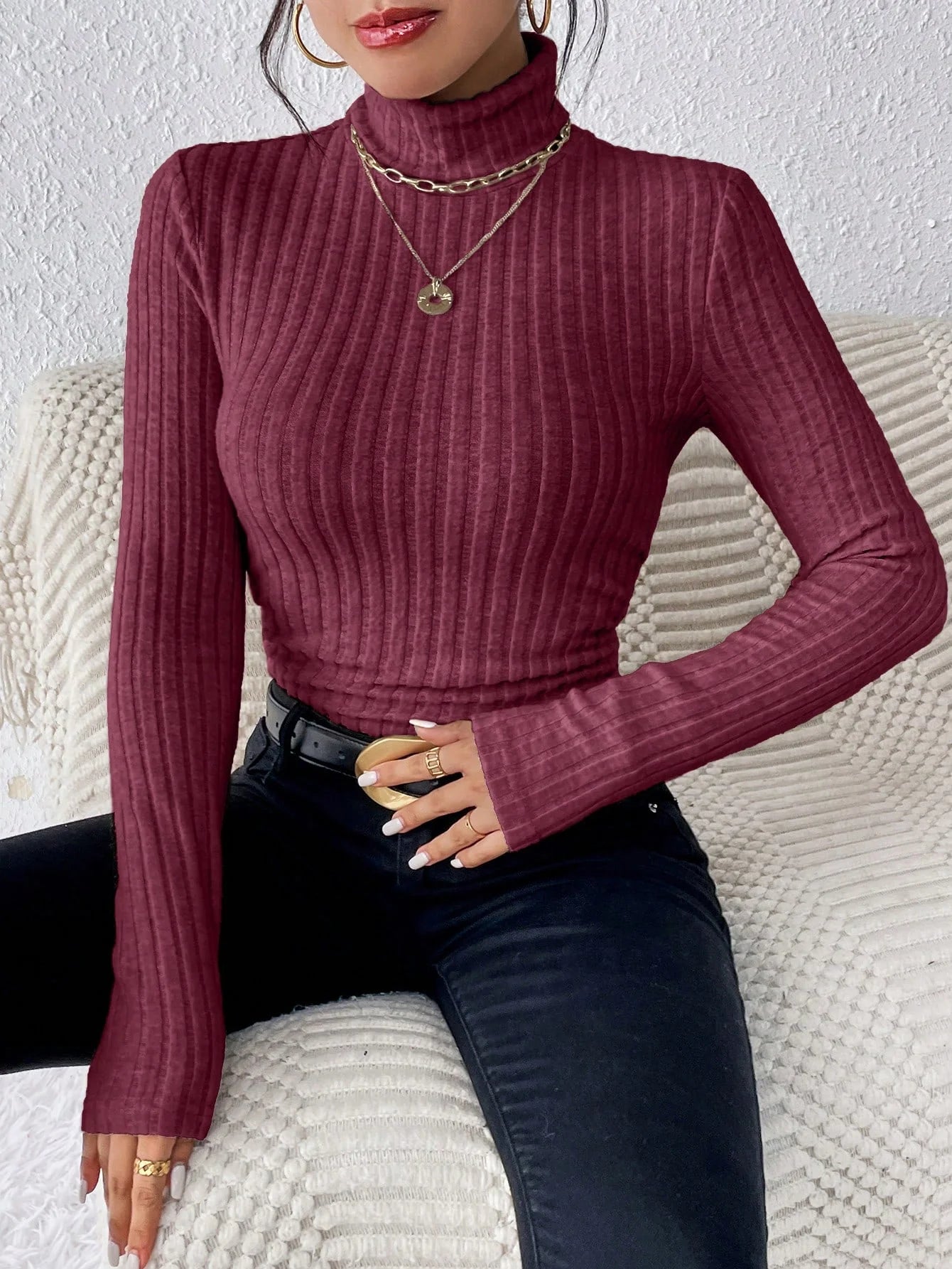 Stonowany i elegancki Sweter
