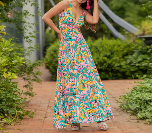 LB - Boho chic sukienka maxi z odkrytymi ramionami