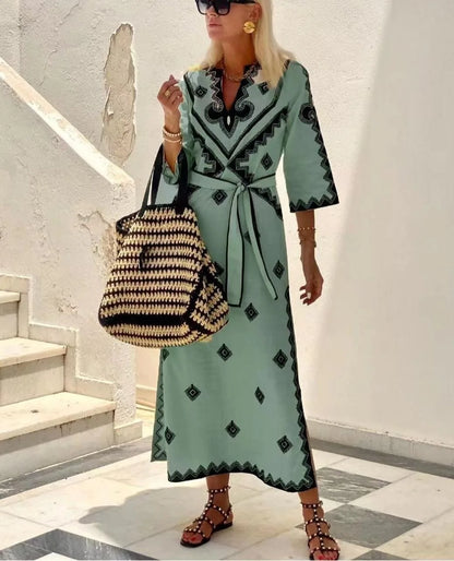 AS | Lniana sukienka w stylu vintage