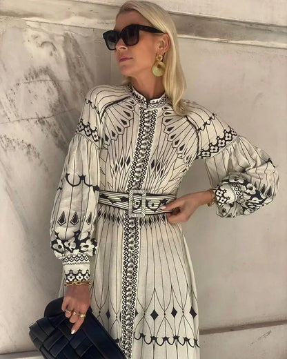 LB | Luxe monochromatyczna sukienka maxi