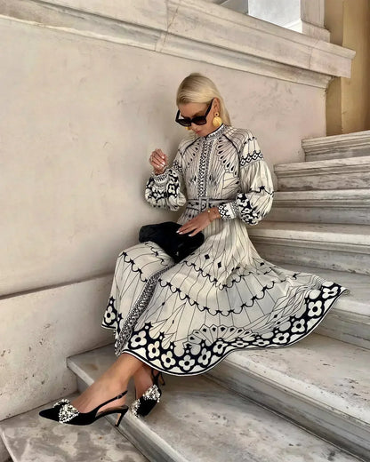 LB | Luxe monochromatyczna sukienka maxi