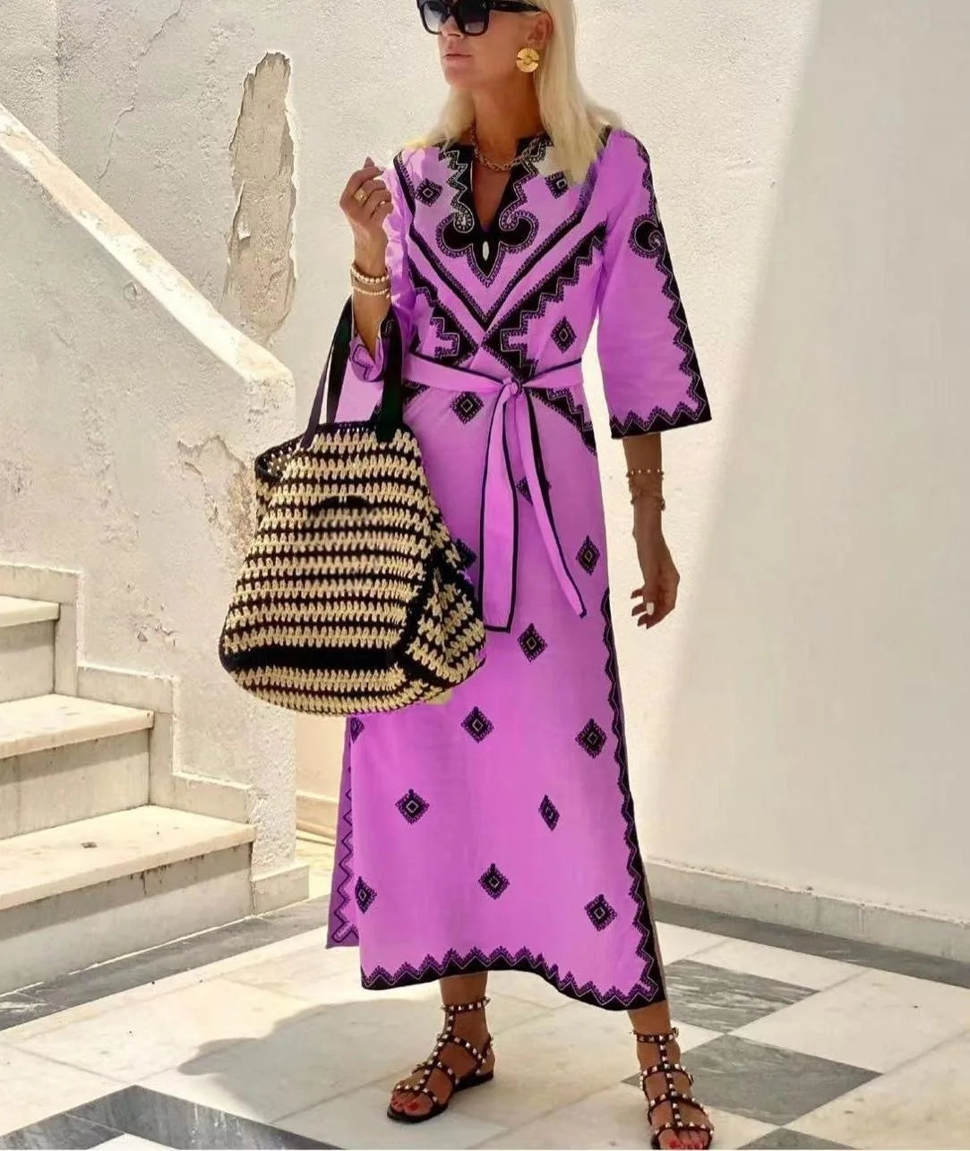 AS | Lniana sukienka w stylu vintage