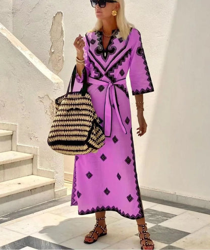 AS | Lniana sukienka w stylu vintage