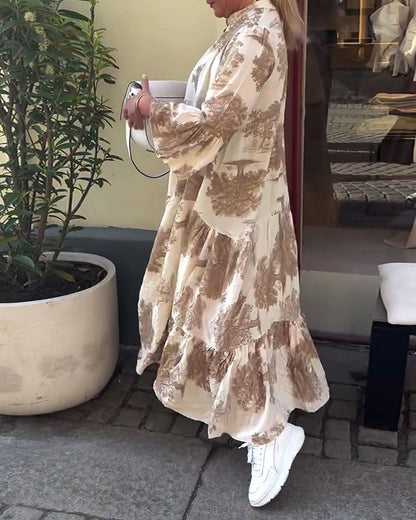 LB | Wygodna patchworkowa sukienka maxi