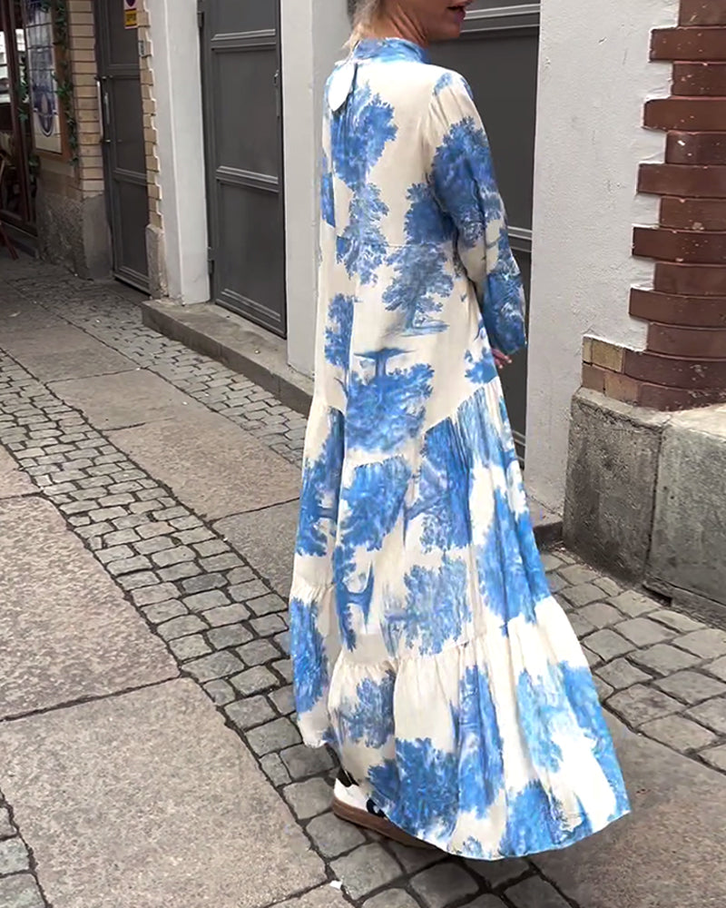 LB | Wygodna patchworkowa sukienka maxi