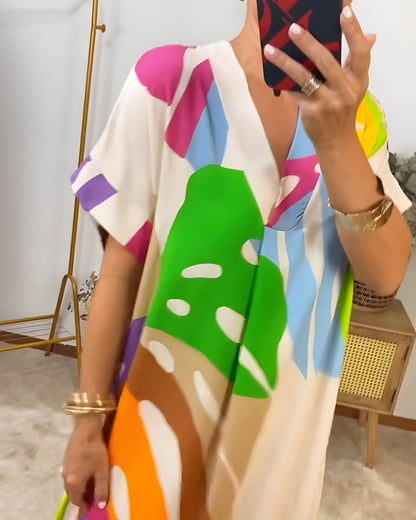 LB | Colorblock Art Midi Dress
