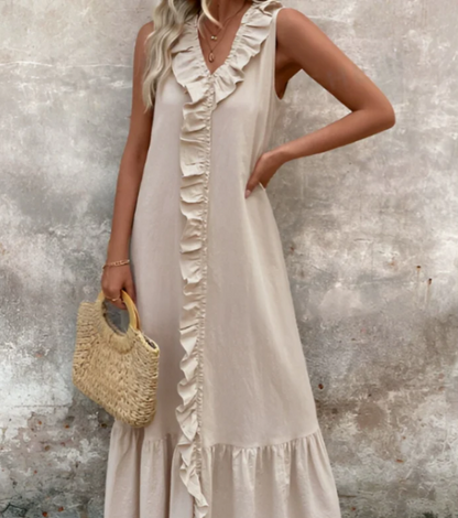 LB | Elegancka plisowana sukienka maxi dla kobiet