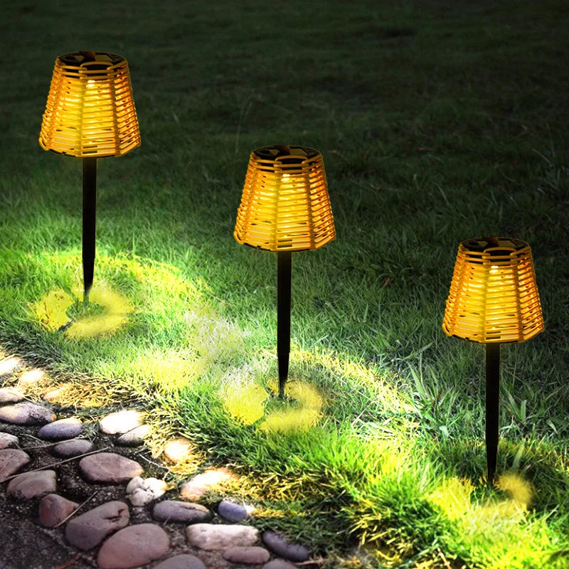 TwilightGlimmer - Latarki solarne z rattanu