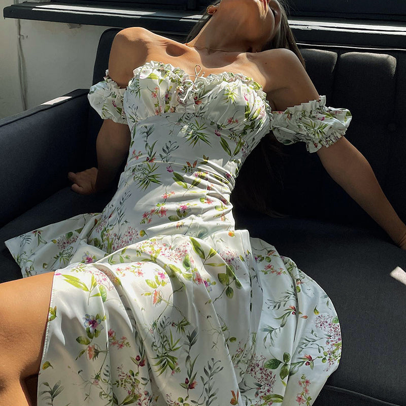 LB | Fashion Du Jour Floral Print Off Shoulder Midi Dress