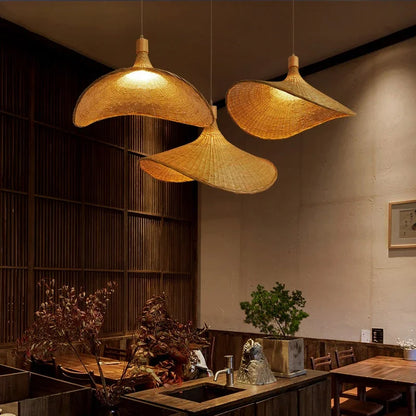 BambooHaven - Lampa wisząca wykonana z bambusowej wikliny