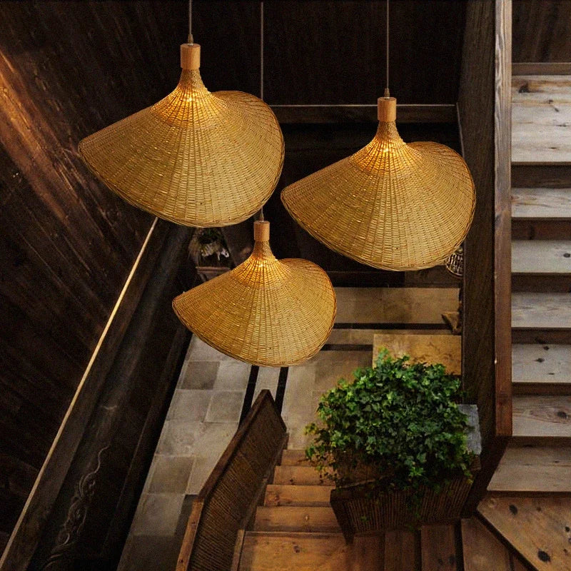 BambooHaven - Lampa wisząca wykonana z bambusowej wikliny