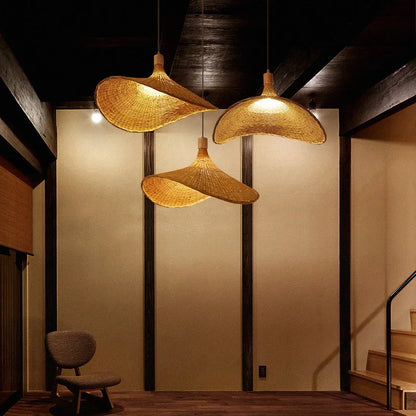 BambooHaven - Lampa wisząca wykonana z bambusowej wikliny