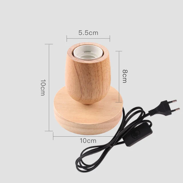 WoodWhimsy - drewniana lampa dekoracyjna w stylu retro