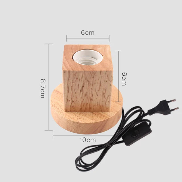 WoodWhimsy - drewniana lampa dekoracyjna w stylu retro