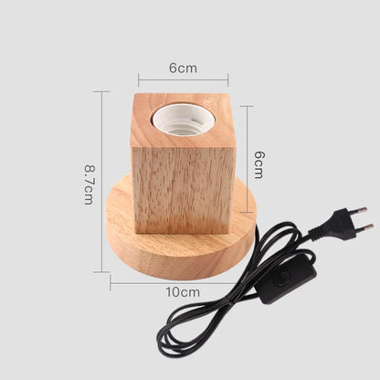 WoodWhimsy - drewniana lampa dekoracyjna w stylu retro