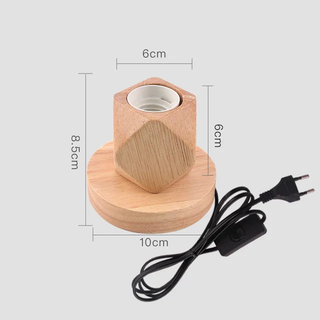 WoodWhimsy - drewniana lampa dekoracyjna w stylu retro