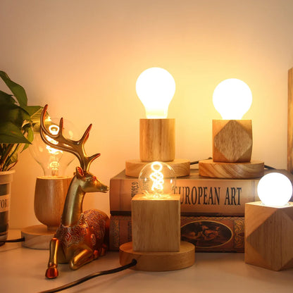 WoodWhimsy - drewniana lampa dekoracyjna w stylu retro