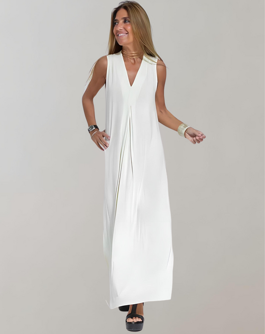 LB | Sukienka maxi z dekoltem w szpic dla letniej elegancji