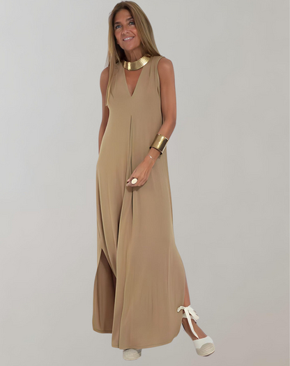 LB | Sukienka maxi z dekoltem w szpic dla letniej elegancji