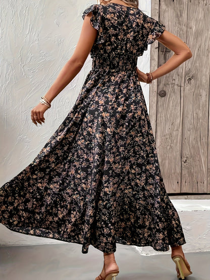 LB | Midnight Petal Maxi Dress