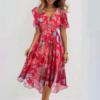 LB | Sukienka midi Watercolor Bloom