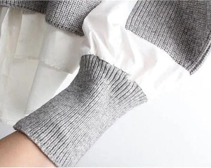 AS | Dzianinowy sweter dwuczęściowy z długim rękawem