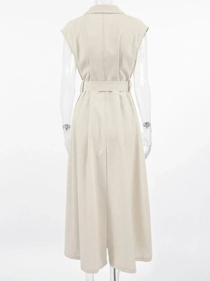 LB | Tie Waist Cap Sleeve Maxi Dress