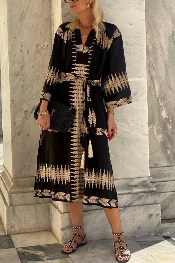 LB | Midnight Boho Bliss Dream Midi Dress