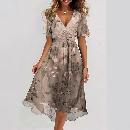 LB | Sukienka midi Watercolor Bloom