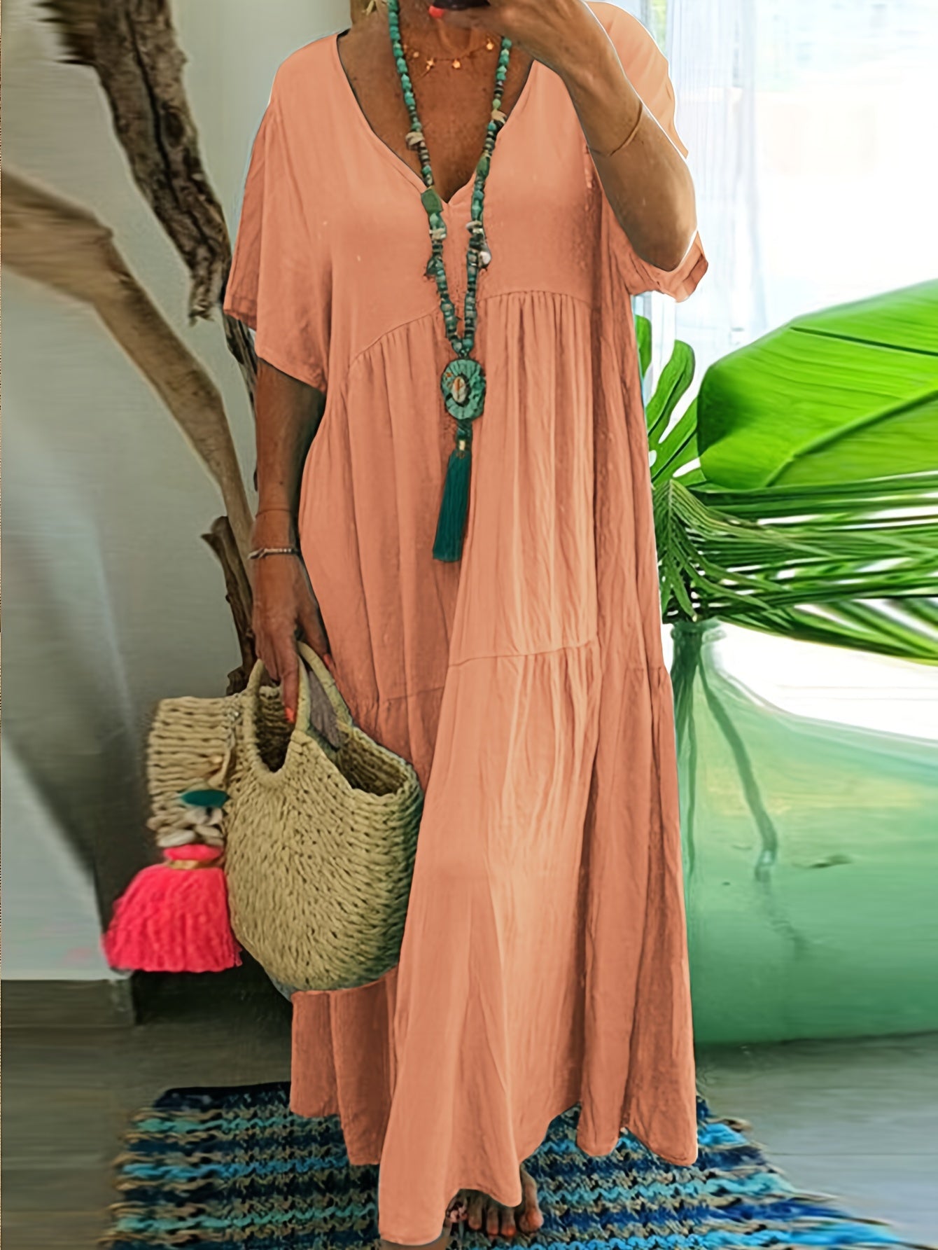 LB | Casualowa sukienka maxi plus size