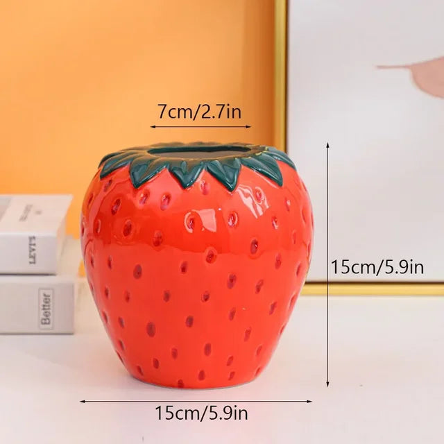 BerryBliss - Ceramiczny wazon na truskawki