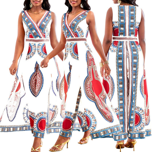 AS | Kombinezon z afrykańskim nadrukiem w stylu dashiki