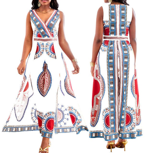 AS | Kombinezon z afrykańskim nadrukiem w stylu dashiki