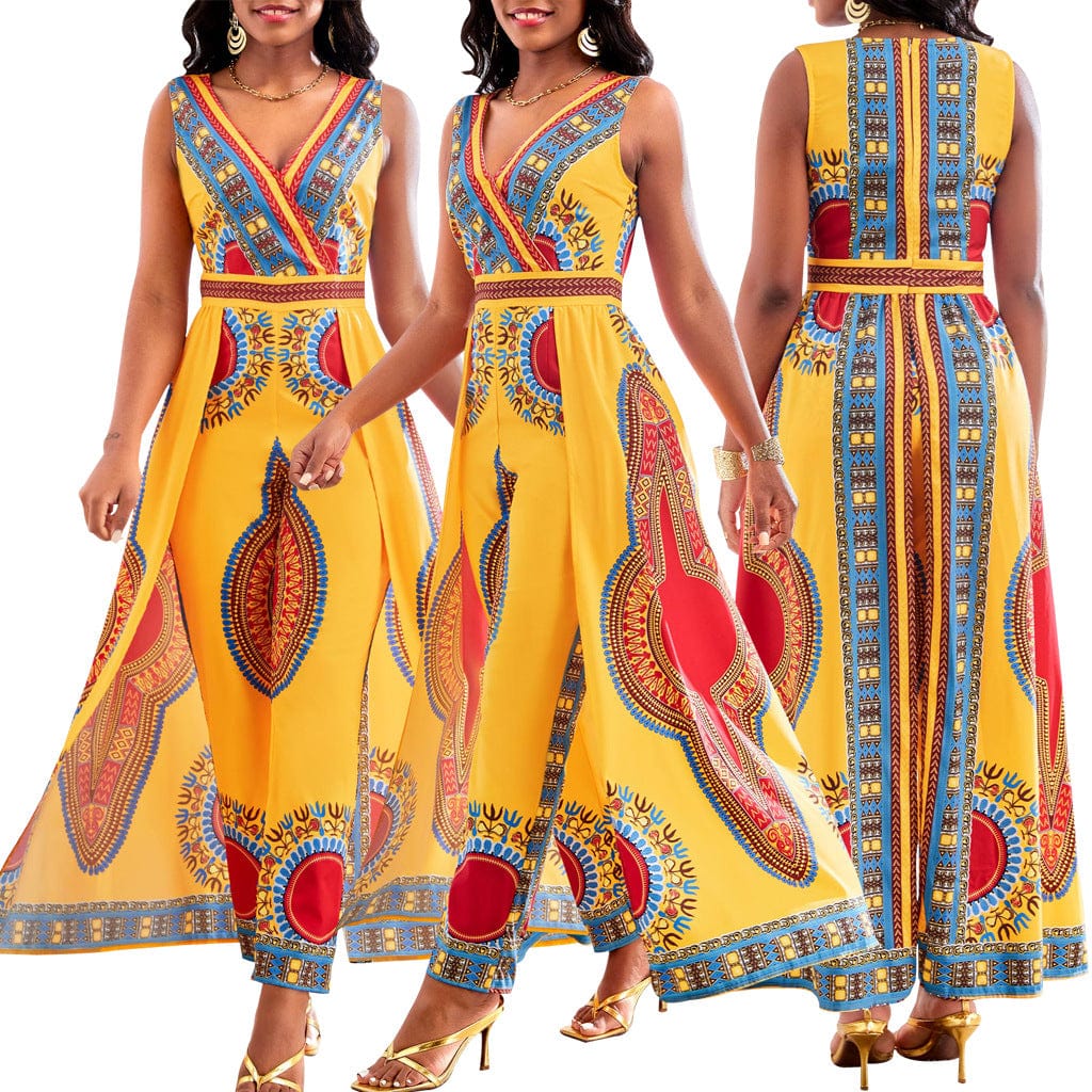AS | Kombinezon z afrykańskim nadrukiem w stylu dashiki