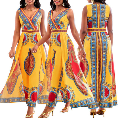 AS | Kombinezon z afrykańskim nadrukiem w stylu dashiki