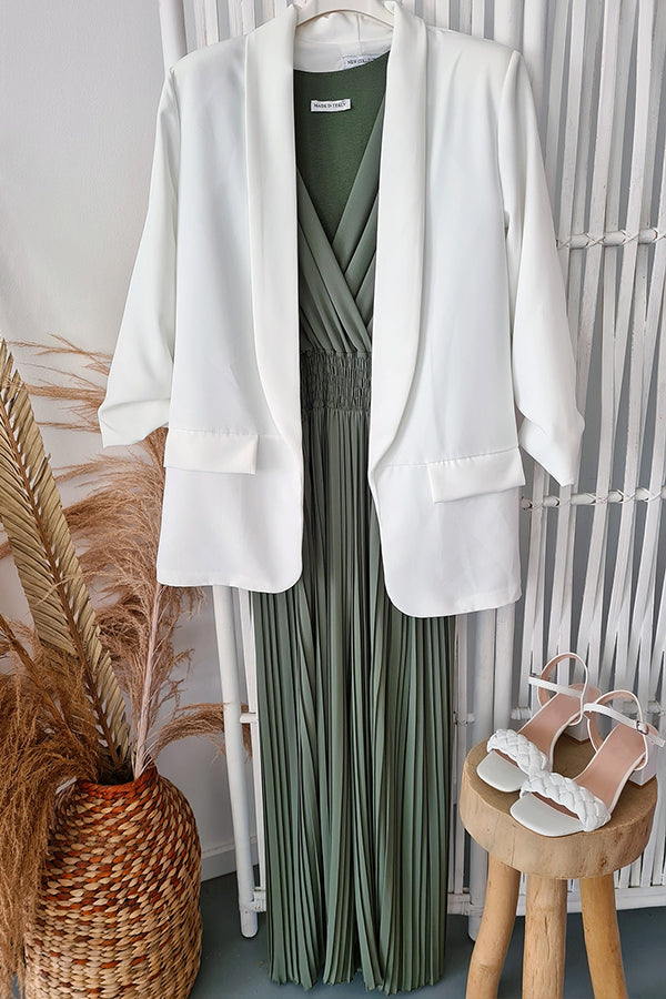 LB | Kombinezon Delightful Day Smocked waist z plisowaną szeroką nogawką