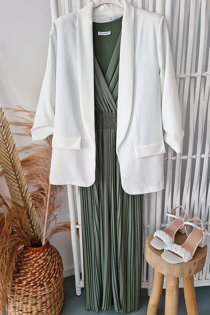 LB | Kombinezon Delightful Day Smocked waist z plisowaną szeroką nogawką