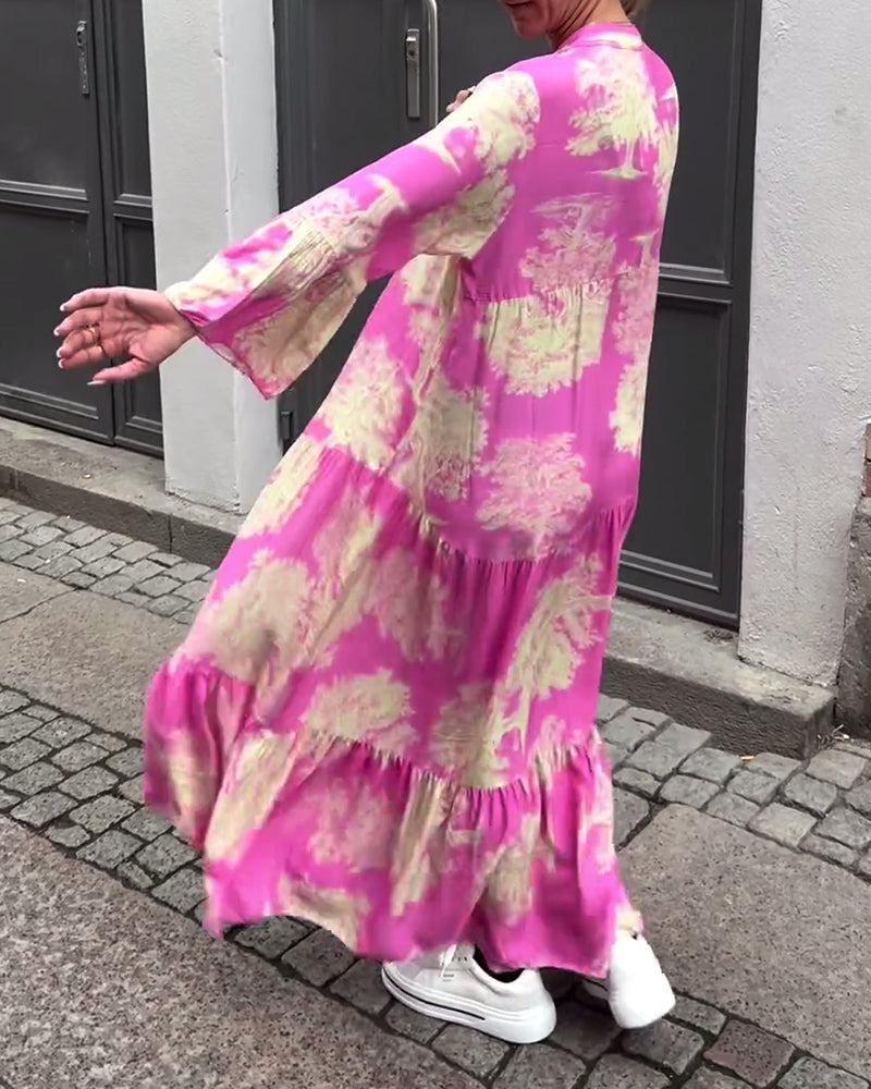 LB | Wygodna patchworkowa sukienka maxi