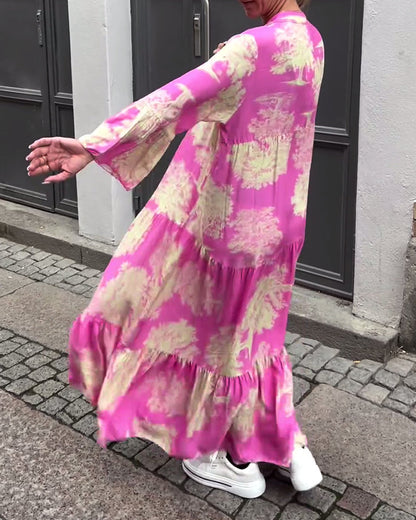 LB | Wygodna patchworkowa sukienka maxi