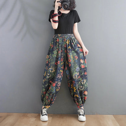 AS | Dżinsy w kwiaty w stylu vintage
