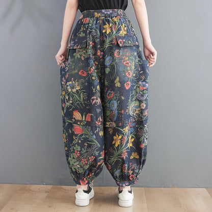 AS | Dżinsy w kwiaty w stylu vintage