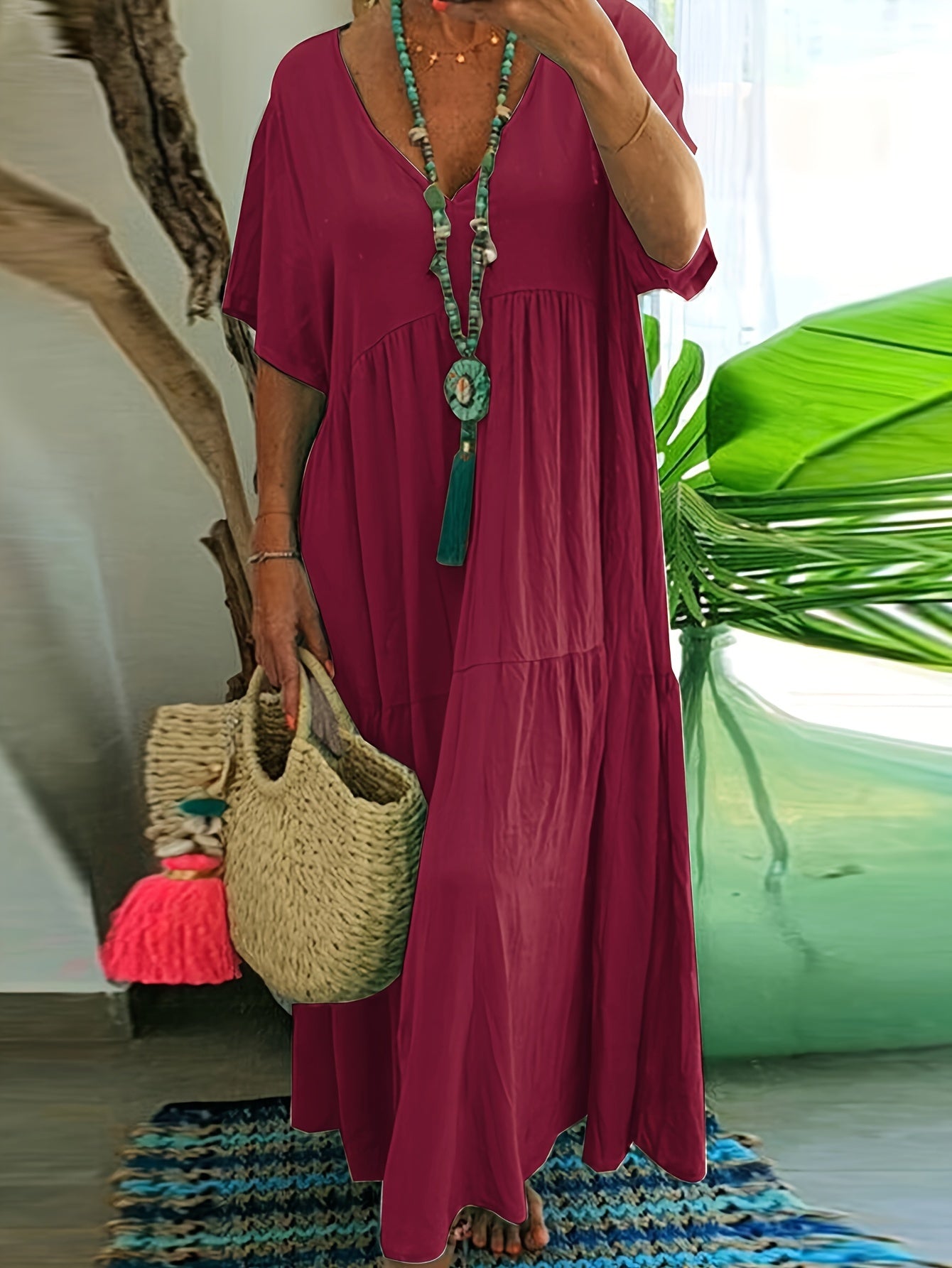 LB | Casualowa sukienka maxi plus size