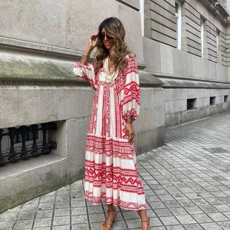 LB | Nadmorski urok boho maxi sukienka