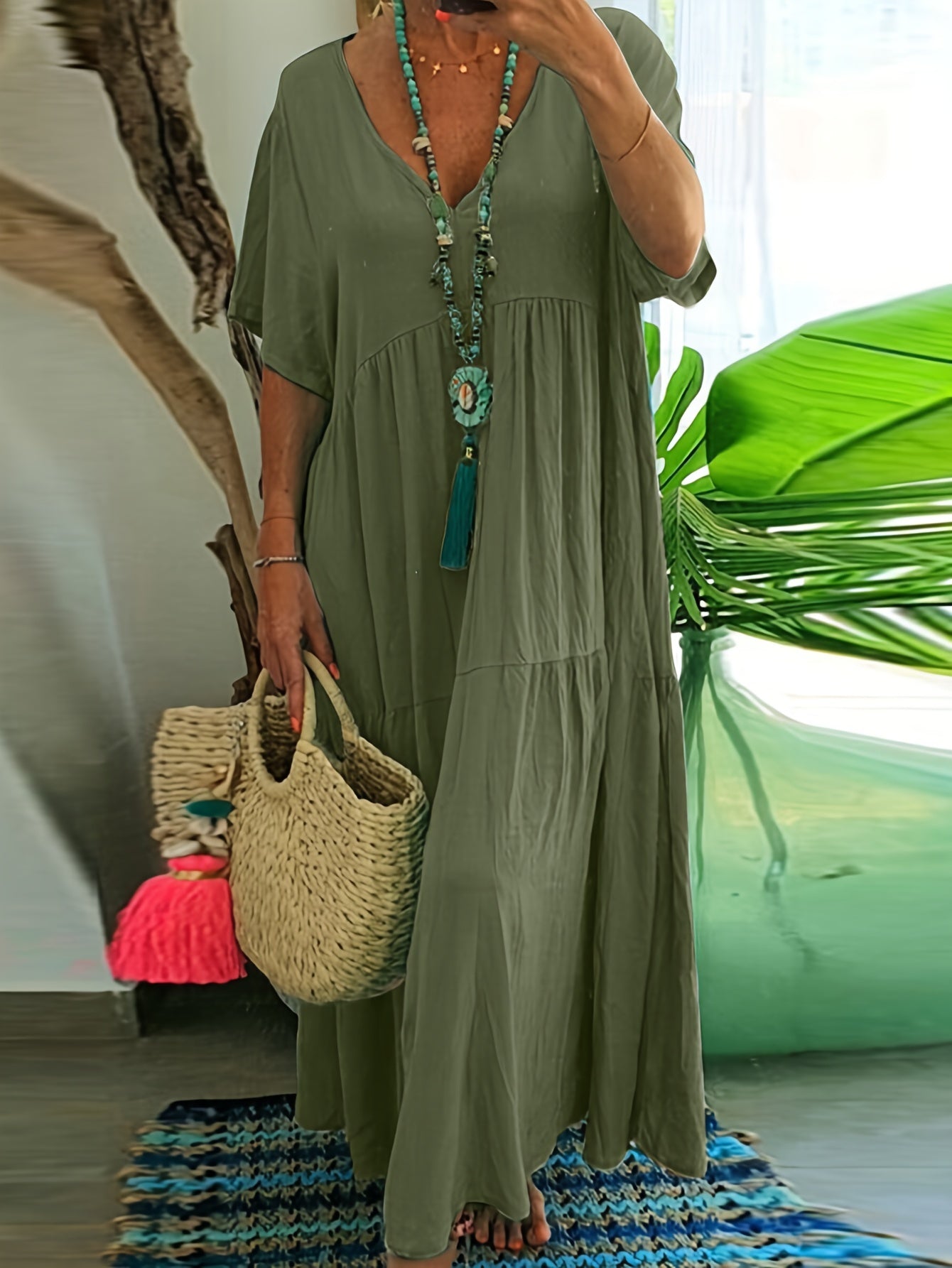 LB | Casualowa sukienka maxi plus size