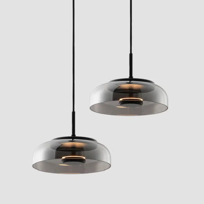 IndustrialLuxe - Geometryczna szklana lampa wisząca
