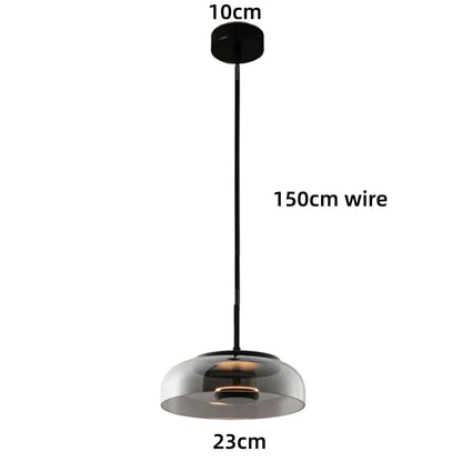 IndustrialLuxe - Geometryczna szklana lampa wisząca