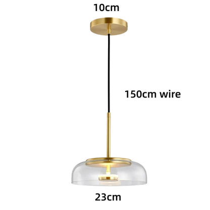 IndustrialLuxe - Geometryczna szklana lampa wisząca