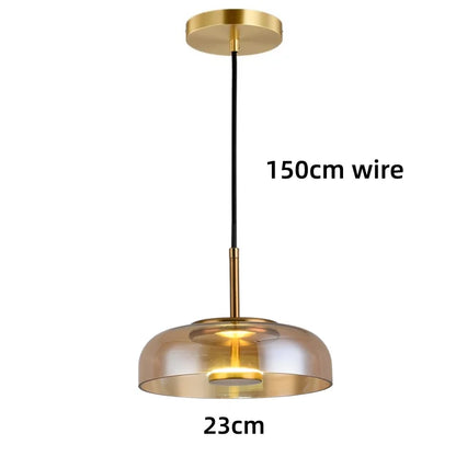 IndustrialLuxe - Geometryczna szklana lampa wisząca